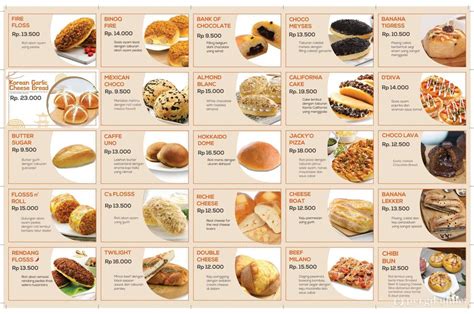 BreadTalk Menu .